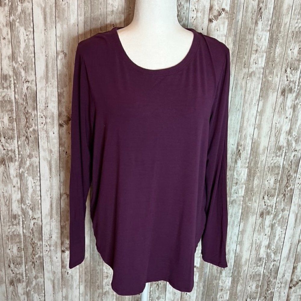 Jones New York Purple Signature Long Sleeve Shirt size XL
